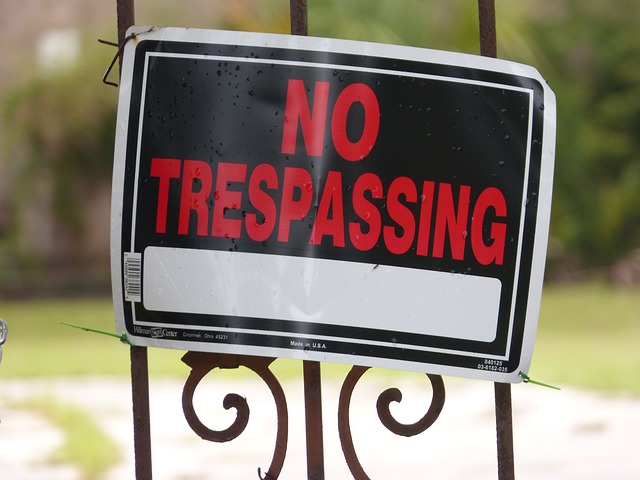 No Trespassing Sign on a gate